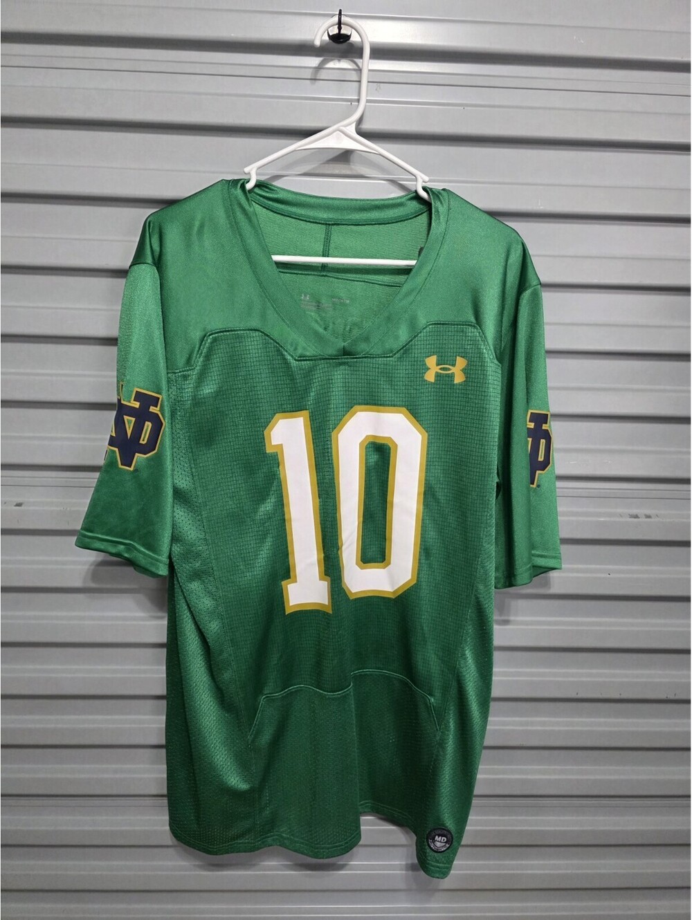 Under Armour Notre Dame Fighting Irish Hartman #10 Green Football Jersey Mens M